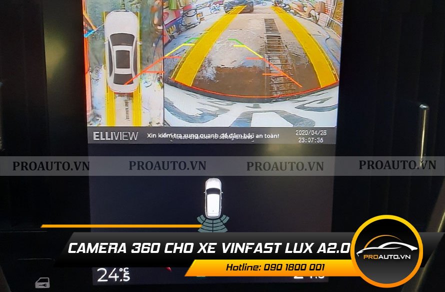 Lắp Camera 360 cho xe Vinfast Lux A2.0