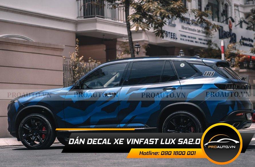 Dán Decal, Wrap đổi màu cho xe Vinfast Lux SA2.0