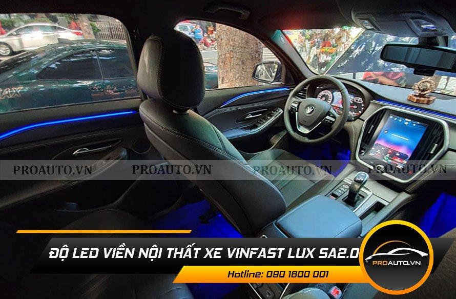 Độ led viền nội thất xe Vinfast Lux SA2.0