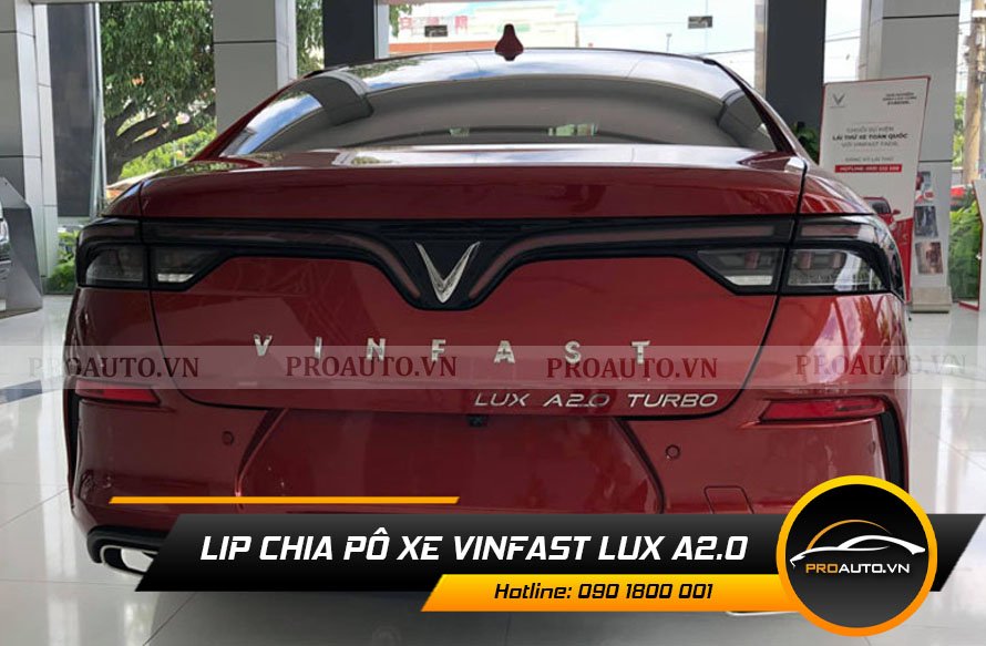 Thay lip chia pô tạo điểm nhấn cho xe Vinfast Lux A2.0