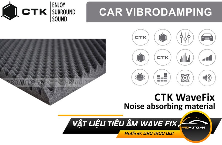 Vật liệu tiêu âm CTK Wavefix cao cấp