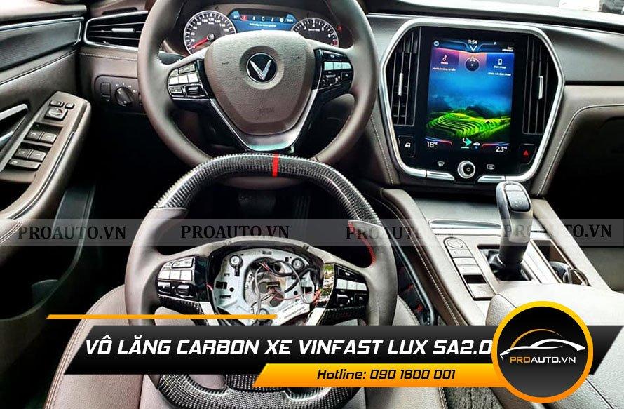 Nâng cấp vô lăng Carbon cho xe Vinfast Lux SA2.0