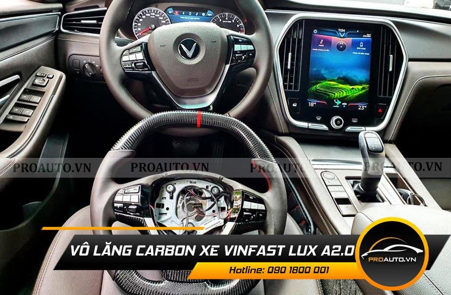 Nâng cấp vô lăng Carbon cho xe Vinfast Lux A2.0