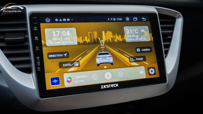 Giao diện thông minh, thiết kế sang trọng của màn hình ô tô Zestech