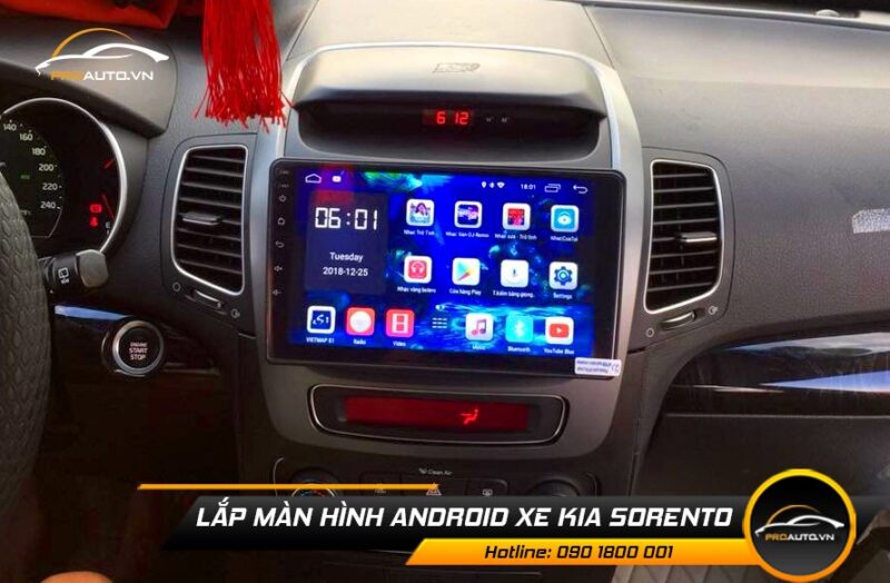 Màn hình DVD Android cho xe Kia Sorento hiện đại, kích thước màn hình rộng