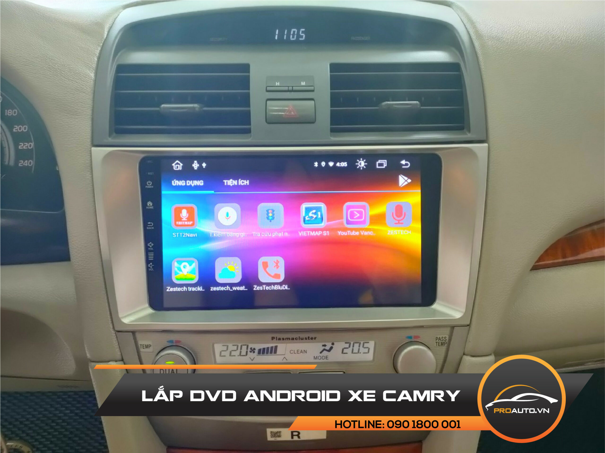 Nâng cấp màn hình Android xe Camry
