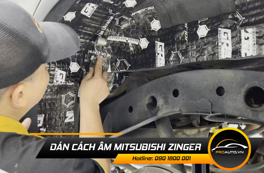 Dán cách âm hốc bánh xe Mitsubishi Zinger