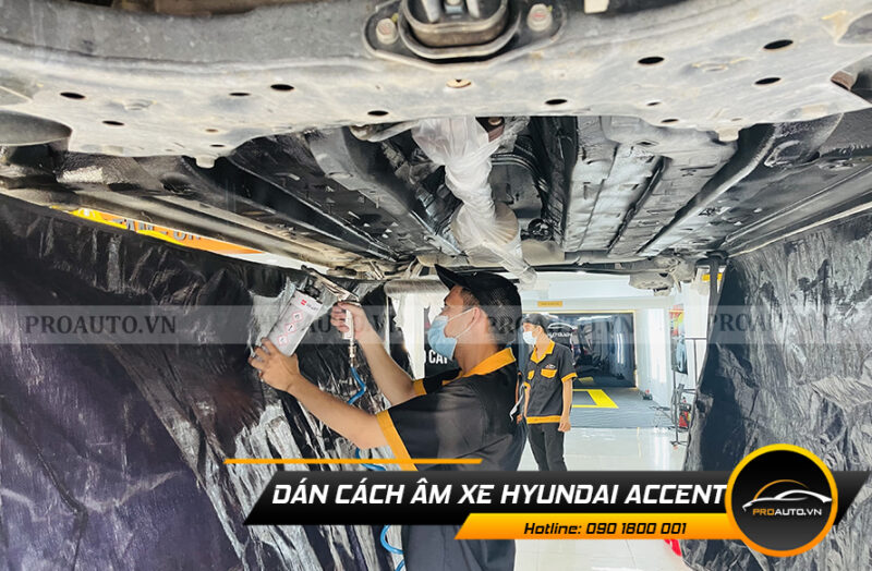 Xịt phủ gầm cách âm chống ồn xe Hyundai Accent