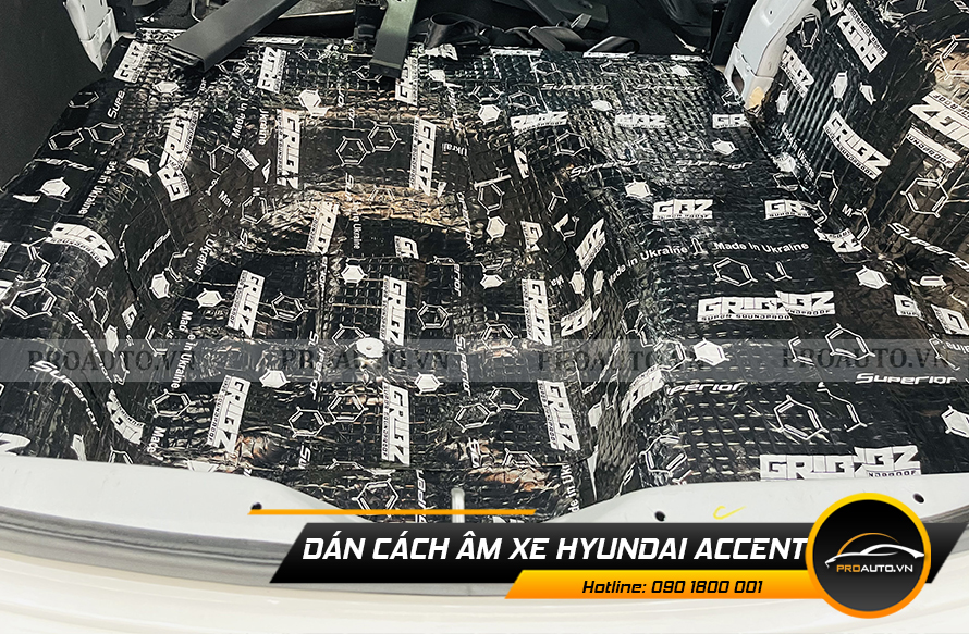 Dán cách âm sàn xe Hyundai Accent