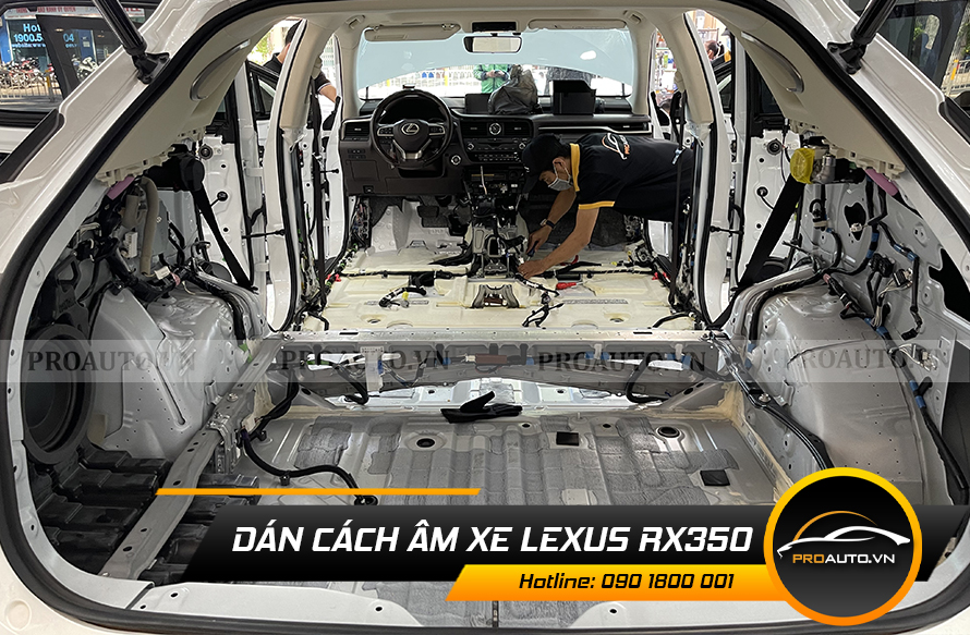 Cách âm chống ồn xe Lexus RX350
