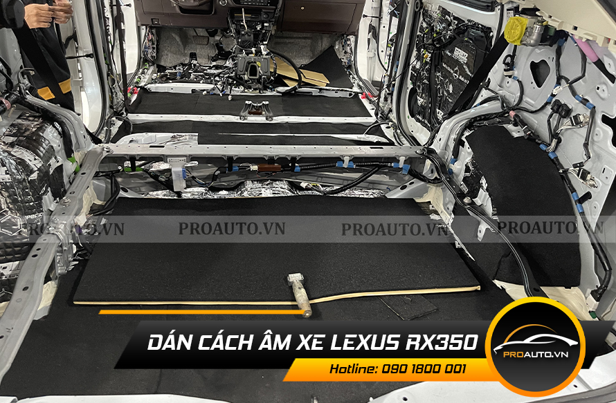 Dán vật liệu tiêu âm chống ù xe Lexus RX350