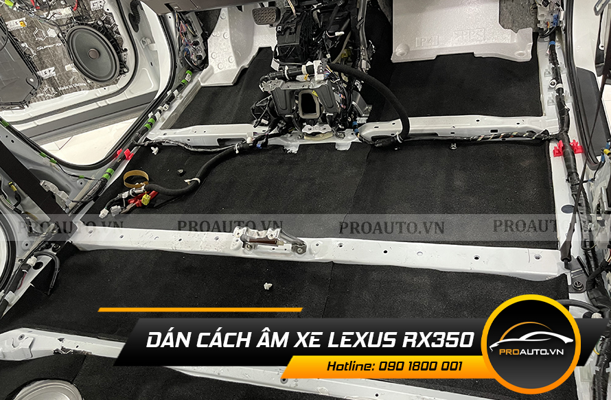 Dán vật liệu tiêu âm chống ù xe Lexus RX350