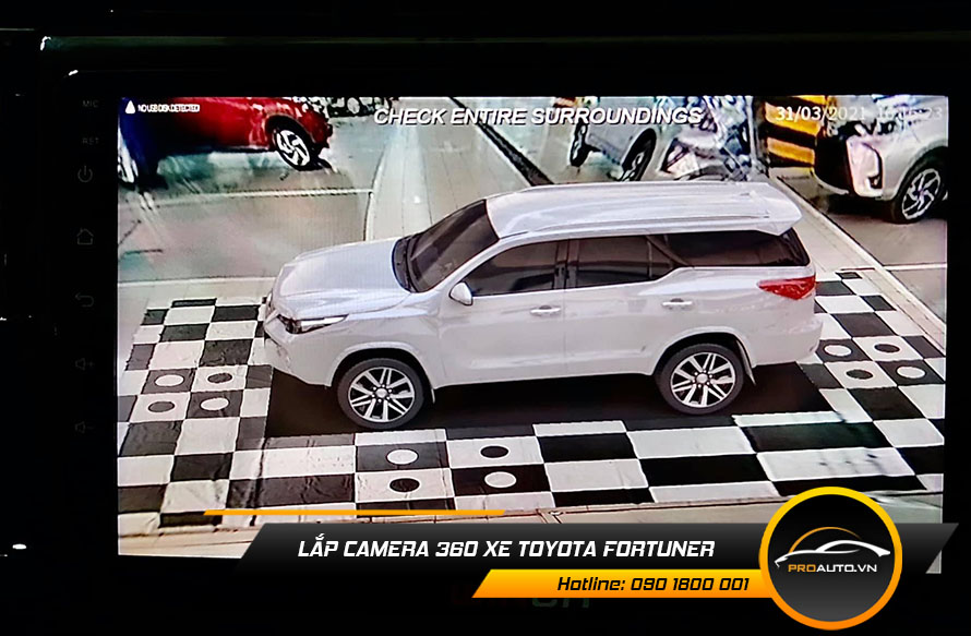Lắp camera 360 độ xe Toyota Fortuner hỗ trợ quan sát khi lái xe