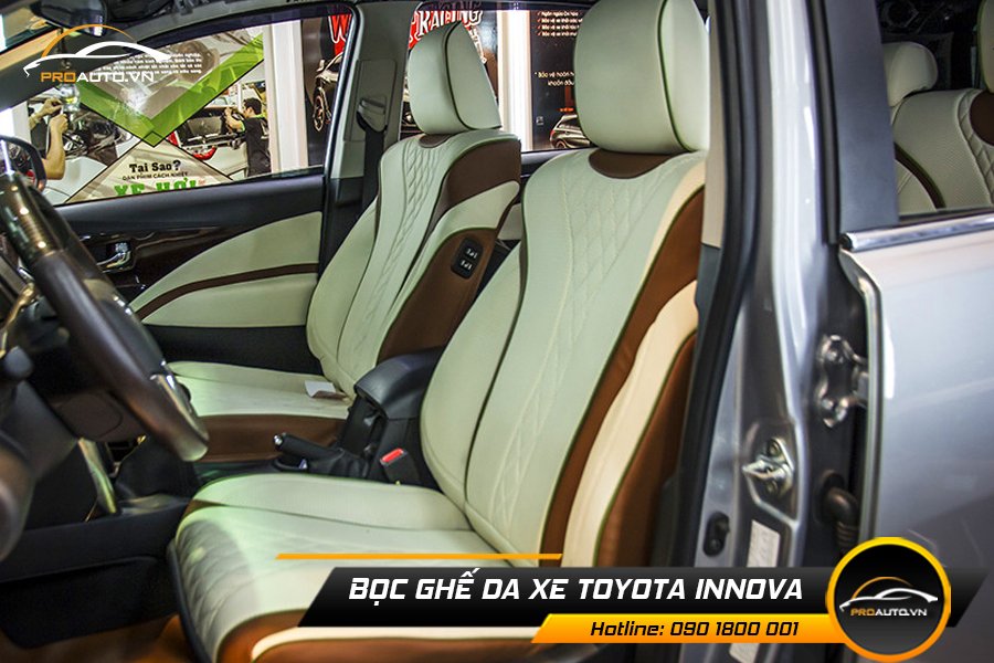 Chọn màu sắc bọc ghế da xe hơi Toyota Innova