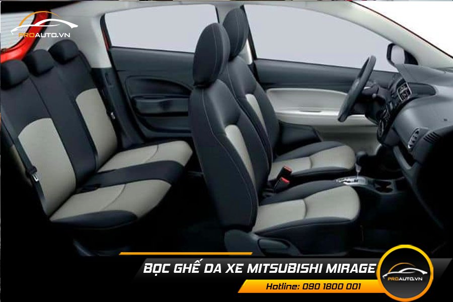 Chọn màu sắc bọc ghế da xe hơi Mitsubishi Mirage