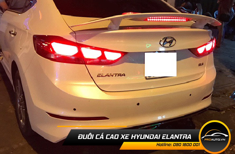 Đuôi cá cao có đèn xe Hyundai Elantra