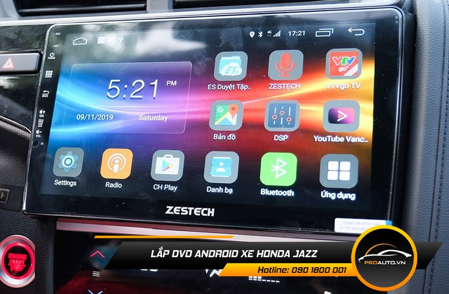 Lắp màn hình android cho Honda Jazz