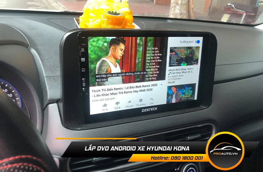 Lắp màn hình android cho Hyundai Kona