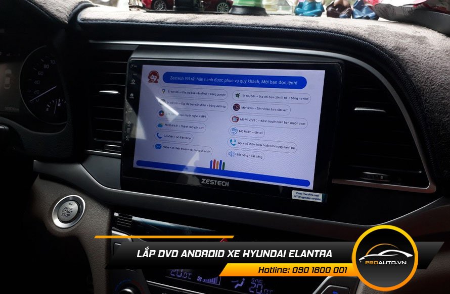 Lắp màn hình android cho Hyundai Elantra