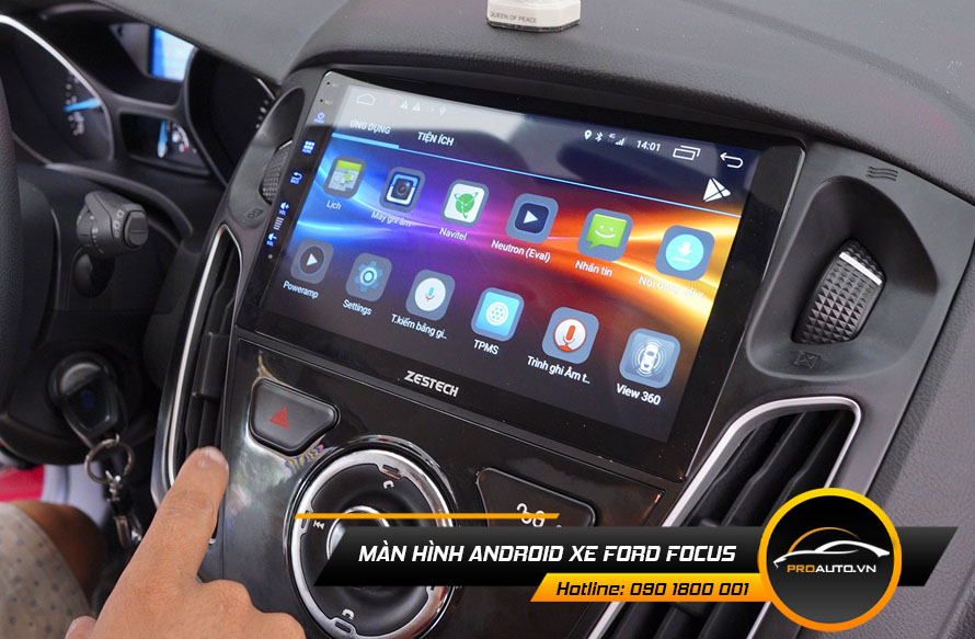 Lắp màn hình android cho Ford Focus