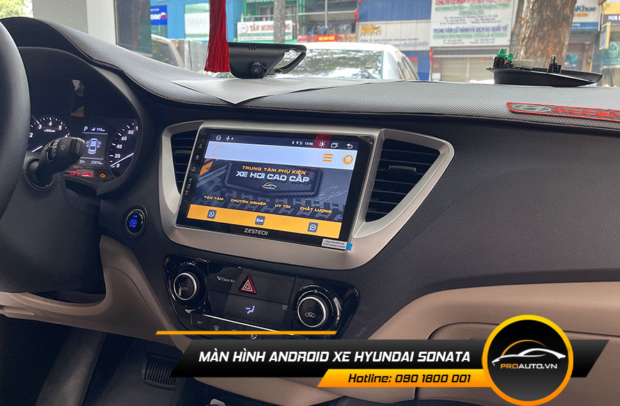 Lắp màn hình android cho Hyundai Sonata