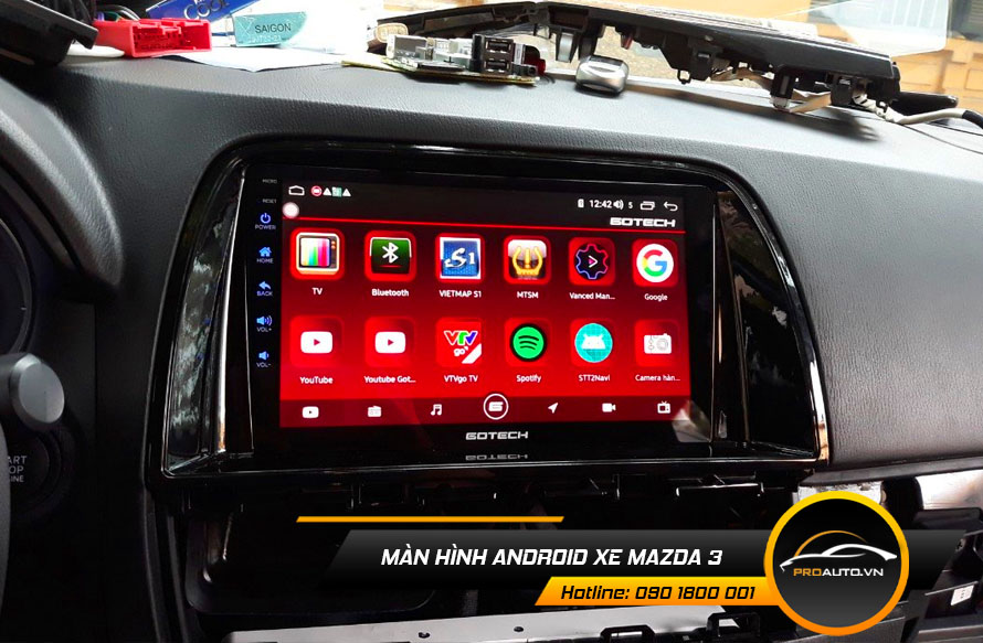Lắp màn hình android cho Mazda 3