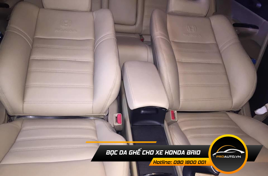 Bọc da ghế Honda Brio theo màu nội thất xe
