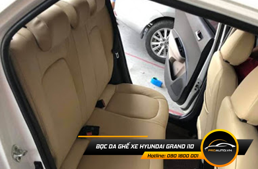 Bọc da ghế Hyundai Grand i10 theo màu nội thất xe