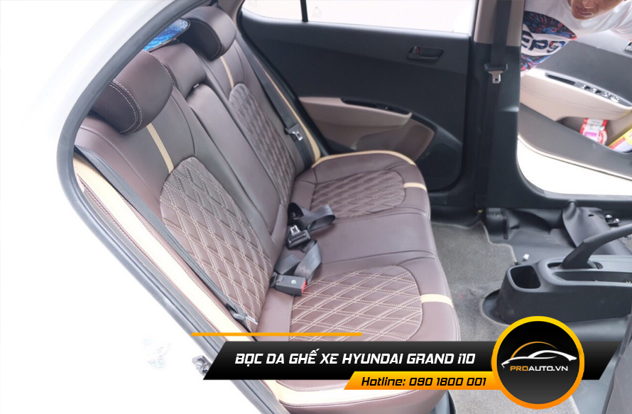 Cách bọc ghế da xe ô tô Hyundai Grand i10