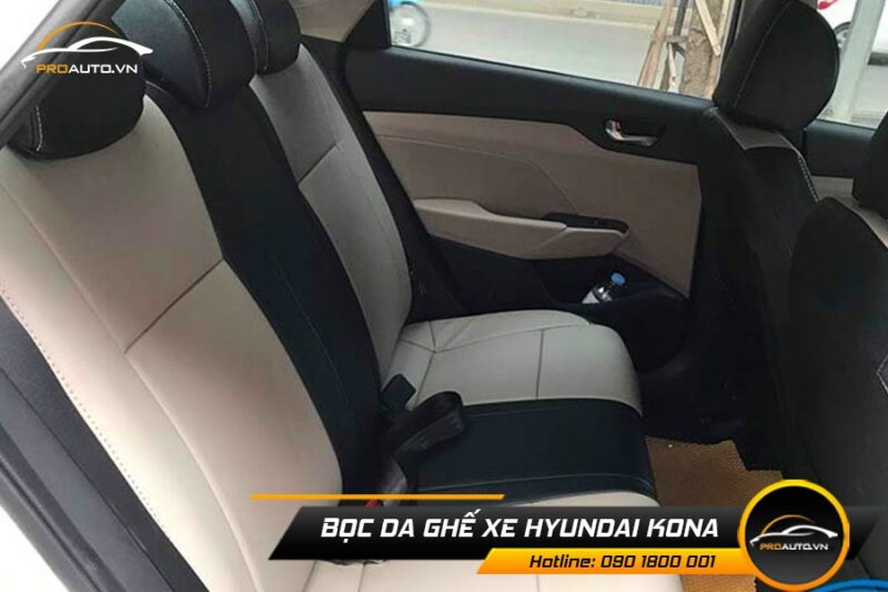 Bọc da ghế Hyundai Kona phối màu