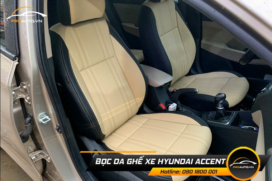 Kinh nghiệm bọc ghế da ô tô Hyundai Accent