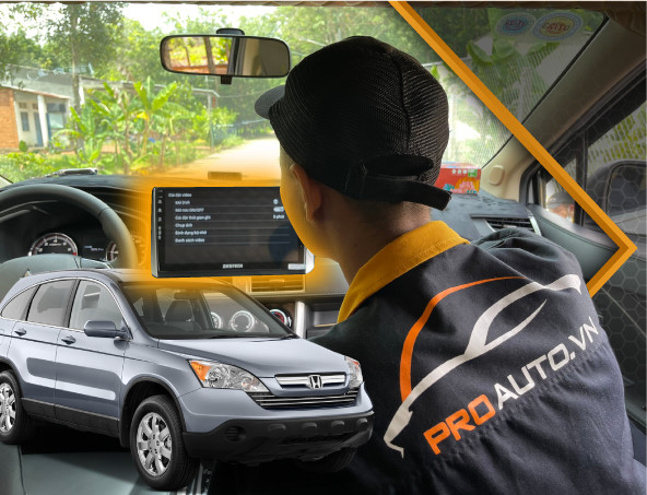  Instale la pantalla Zestech en el Honda CRV Car Prestige Center en la ciudad de Ho Chi Minh