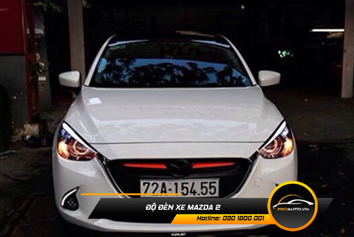 Độ đèn xe Mazda 2 - Tăng tính thẩm mỹ cho xe