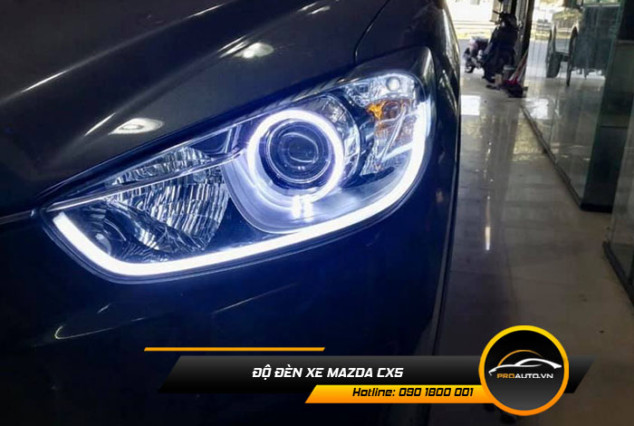 Độ đèn xe Mazda CX5 - Nâng cấp đèn pha cho xe