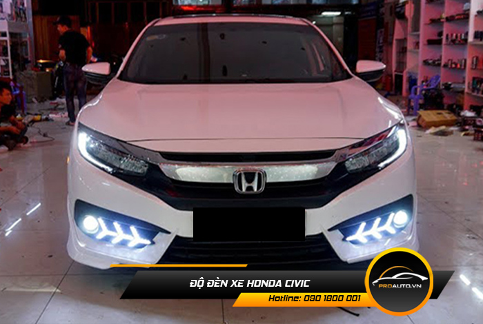 Độ đèn xe Honda Civic - Tăng tính thẩm mỹ cho xe