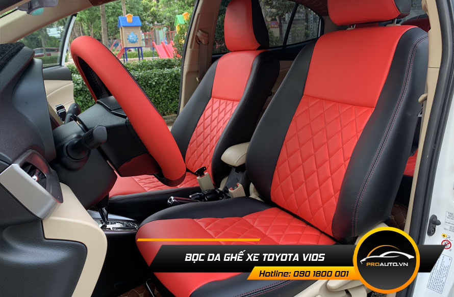 Bọc ghế da xe Toyota Vios quả trám : Nội thất ô tô cao cấp uy tín #1