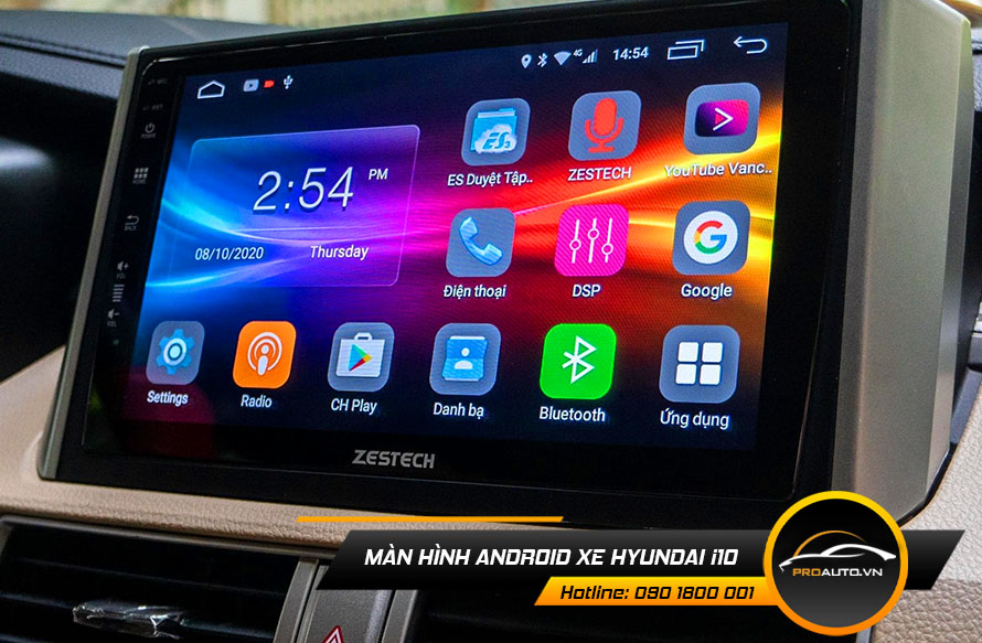 Lắp màn hình android cho Hyundai i10