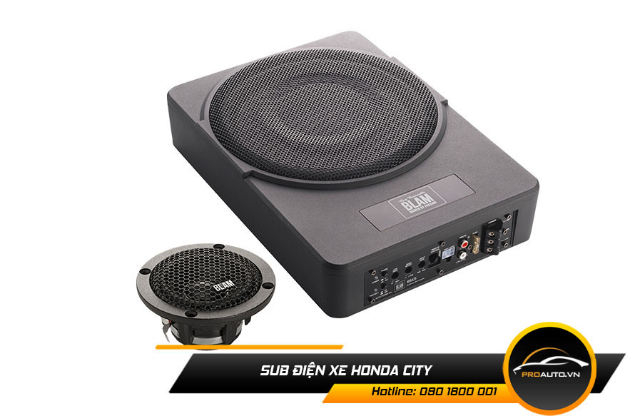 Gắn sub điện nâng cấp âm thanh xe Honda City