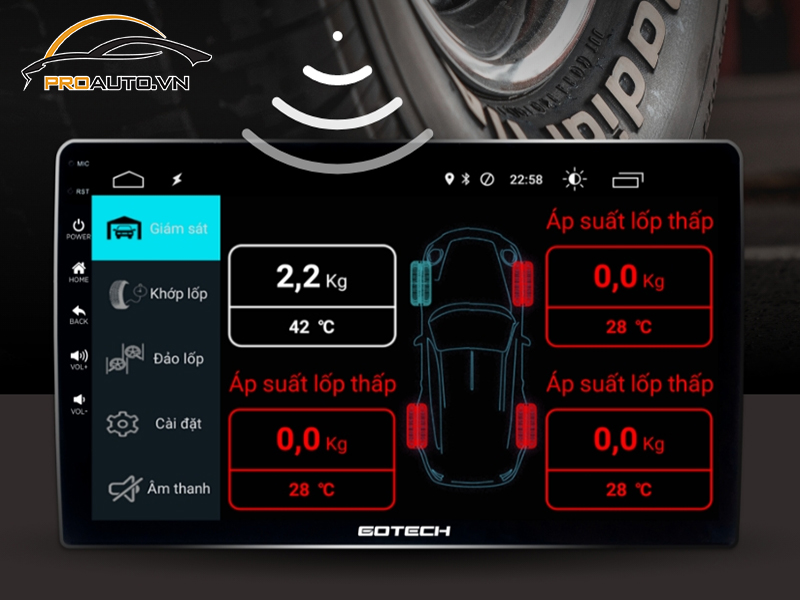 Lắp cảm biến áp suất lốp cho xe Toyota Corolla Cross