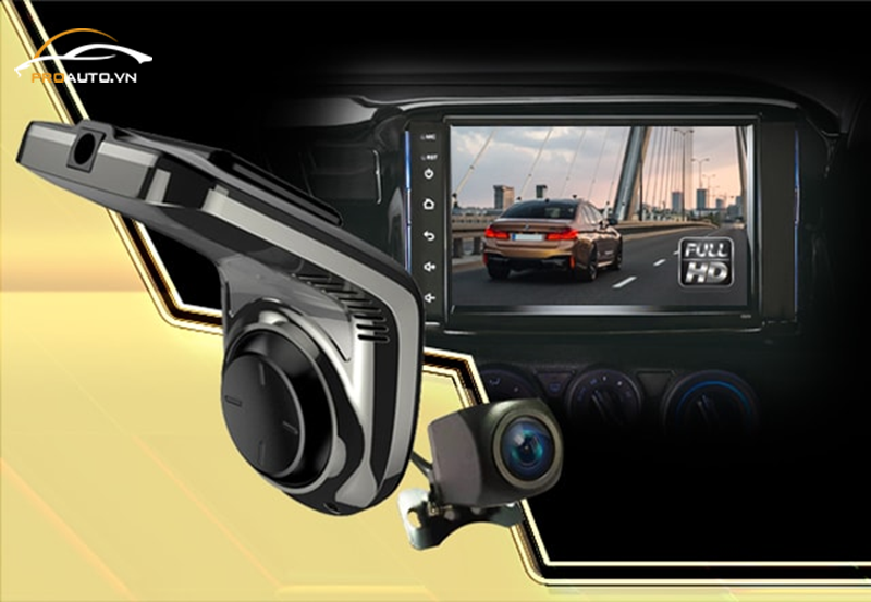 Màn android ô tô tích hợp camera hành trình