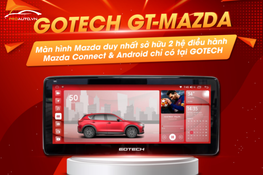 Màn hình Gotech GT Mazda New 360 sử dụng song song hai hệ điều hành