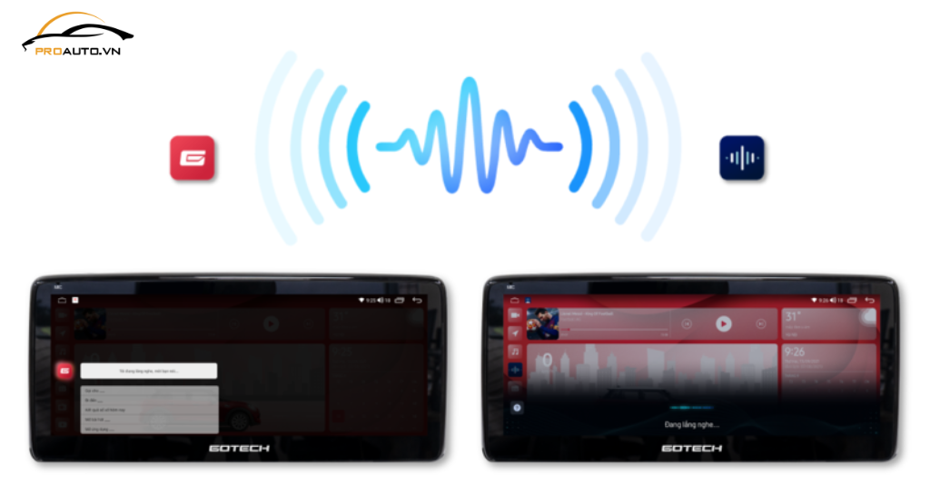 Màn hình Gotech GT Mazda Pro hỗ trợ ra lệnh giọng nói tiếng Việt thông minh và hiện đại