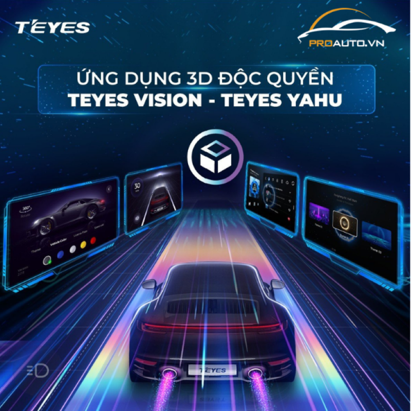 Màn hình Teyes CC3 2K MAX – Ứng dụng mô phỏng 3D Teyes Vision