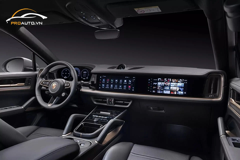 Nội thất xe Porsche Cayenne 2024  xuất hiện 3 màn hình ô tô
