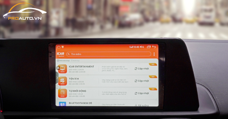 ICAR Entertainment trên màn hình Android Elliview Ver 5