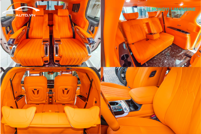 Mẫu xe Carnival độ Limousine màu cam