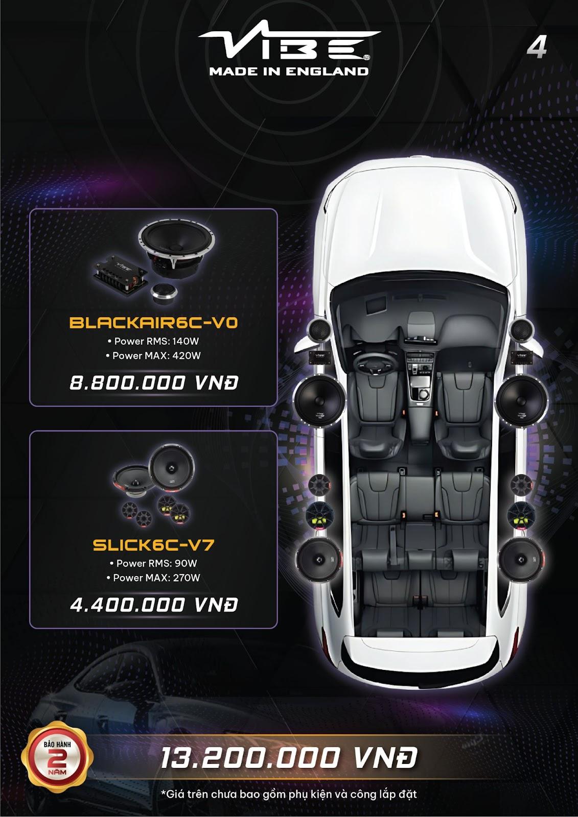 Cấu hình nâng cấp âm thanh Vibe cho xe Kia Carnival (4)