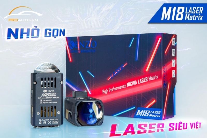 Đèn Led 1.8” Kenzo M18 Laser Matrix cho Ford Everest 2024 