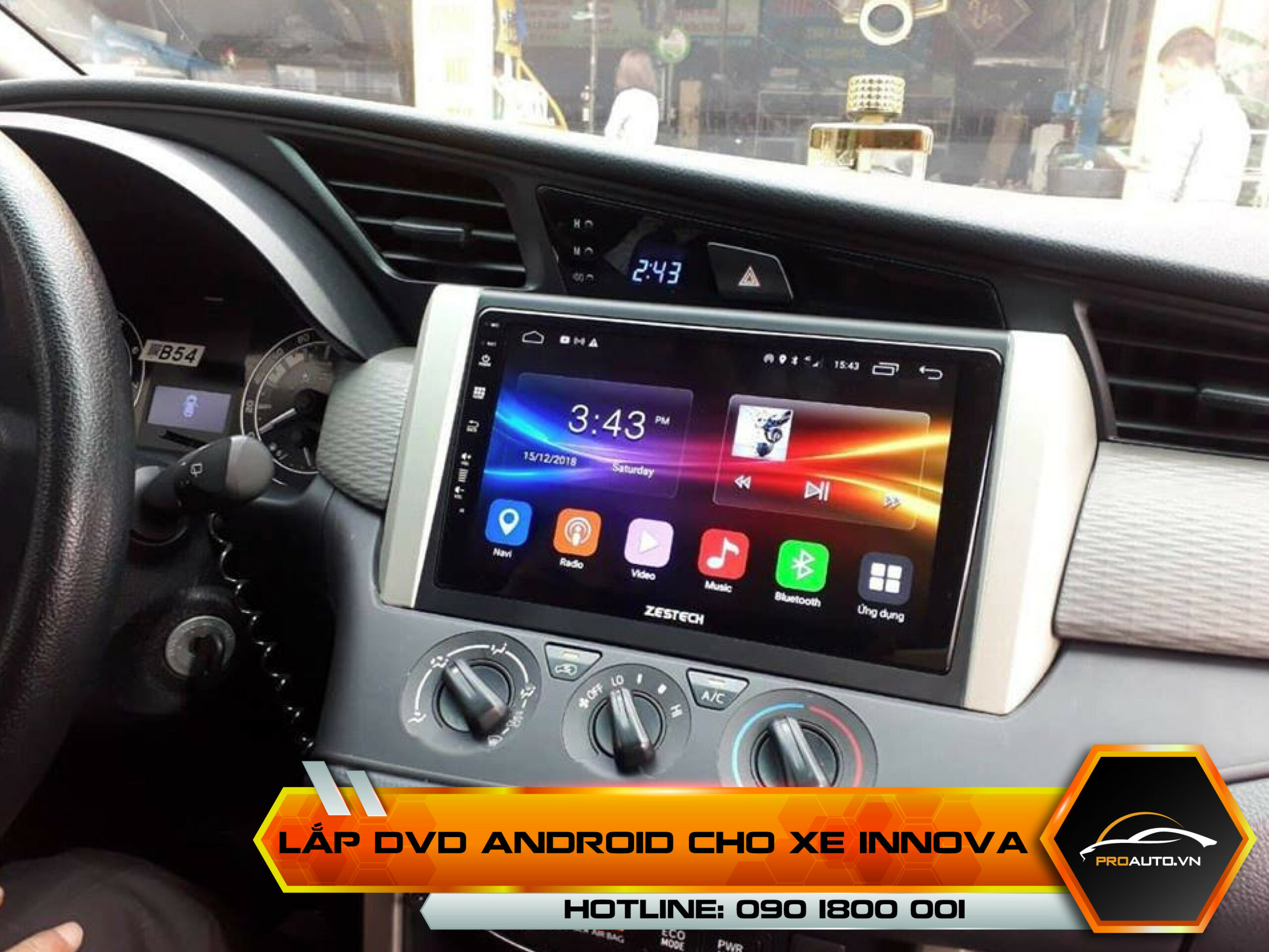 Thiết kế Màn hình Android xe Innova hiện đại