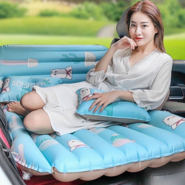 Nệm Hơi Ô Tô Vải Dù Hoa